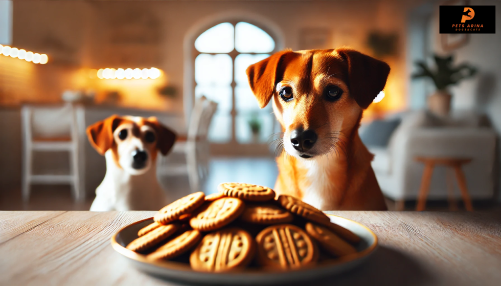 dog with Biscoff cookies