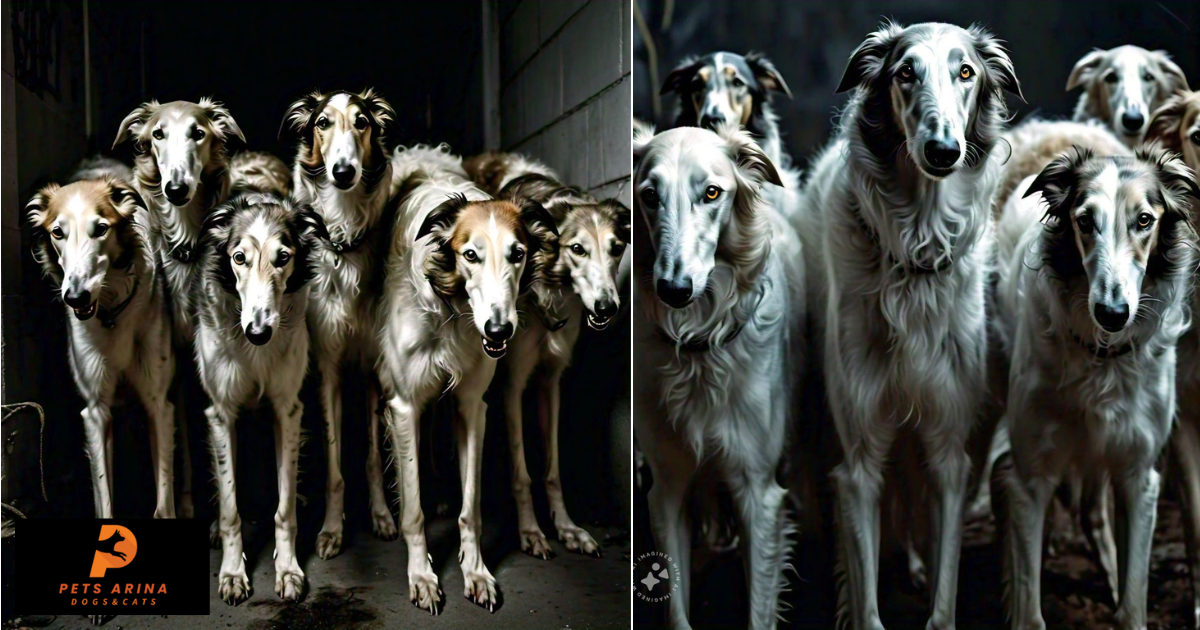 Creepy Borzoi Dogs