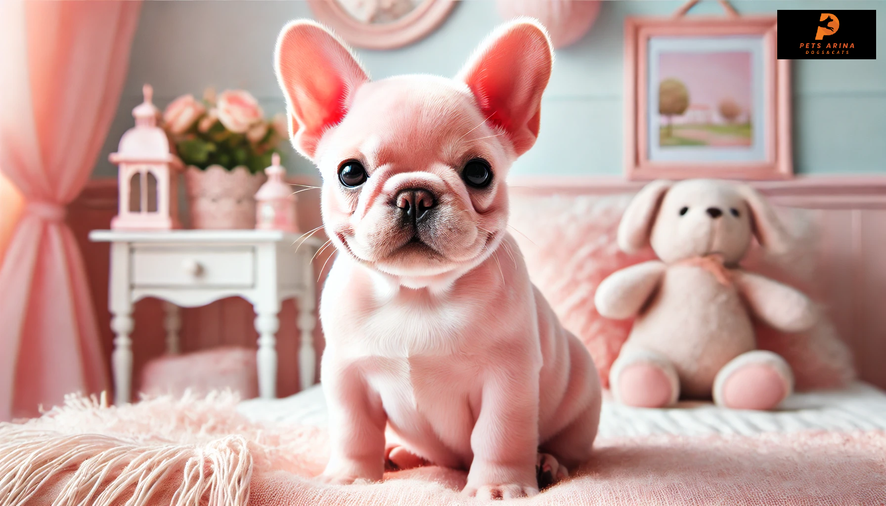 Pink French Bulldog